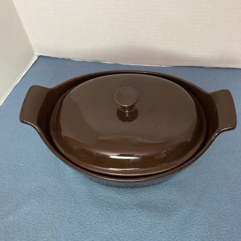 Longaberger Pottery Woven Traditions Chocolate 12